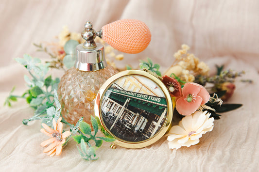 NEW ORLEANS CAFE DU MONDE COMPACT MIRROR