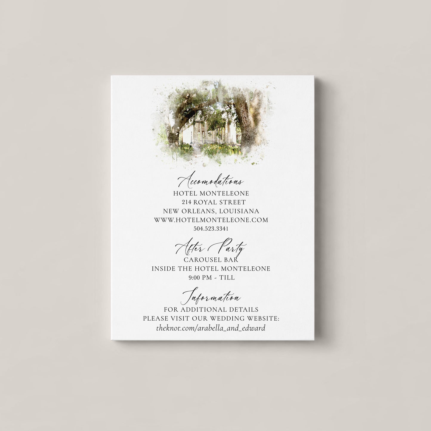 NEW ORLEANS CITY PARK DETAILS CARD