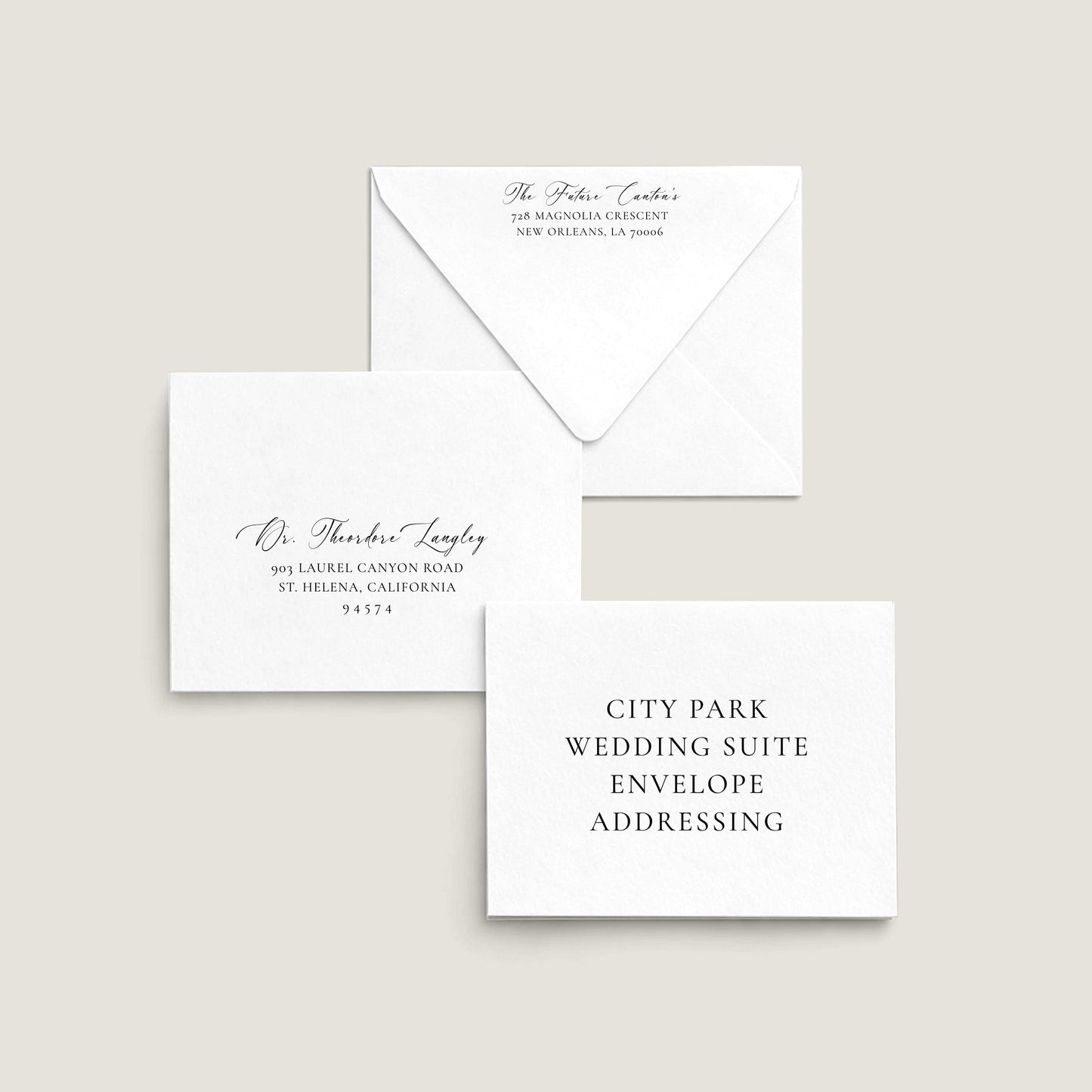 NEW ORLEANS CITY PARK ENVELOPE ADDRESSING