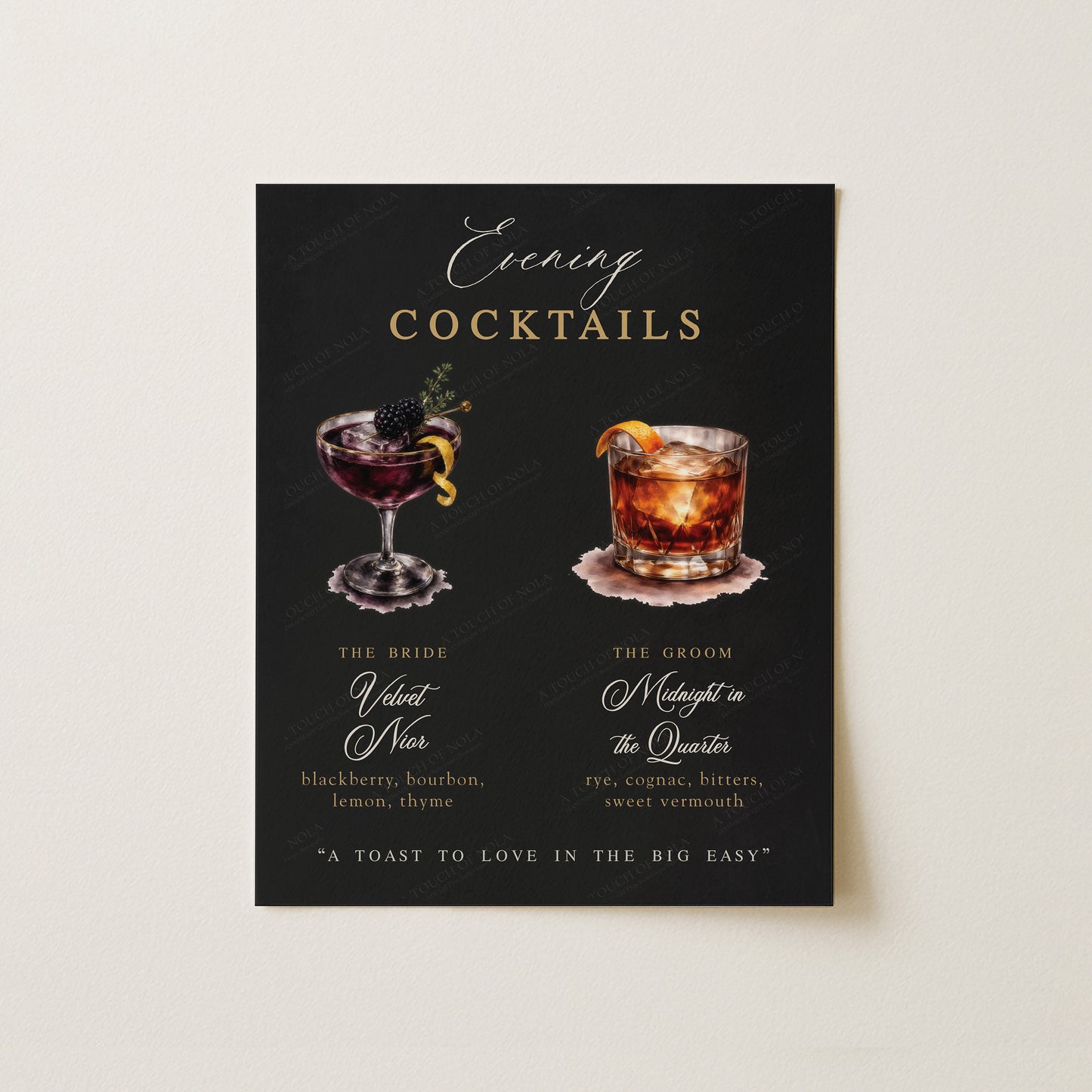 DARK AND MOODY SIGNATURE COCKTAIL SIGN
