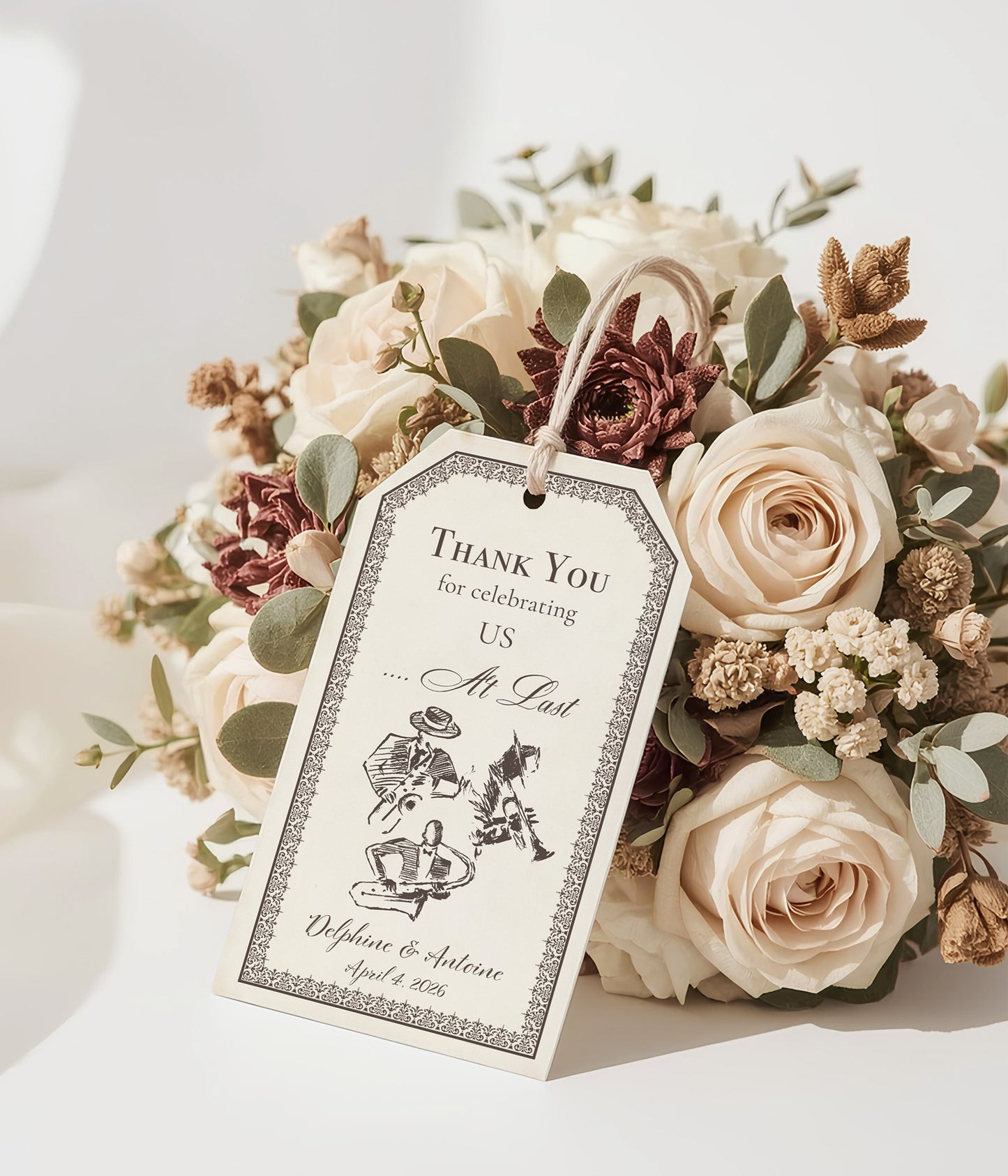 NEW ORLEANS JAZZ MUSICIAN THANK YOU GIFT TAG