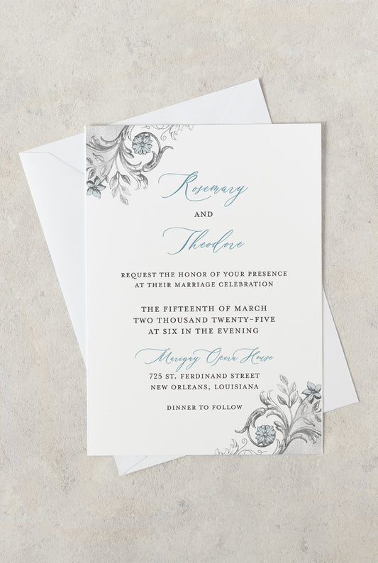 MARIGNY OPERA HOUSE WEDDING INVITATION WITH ENVELOPES