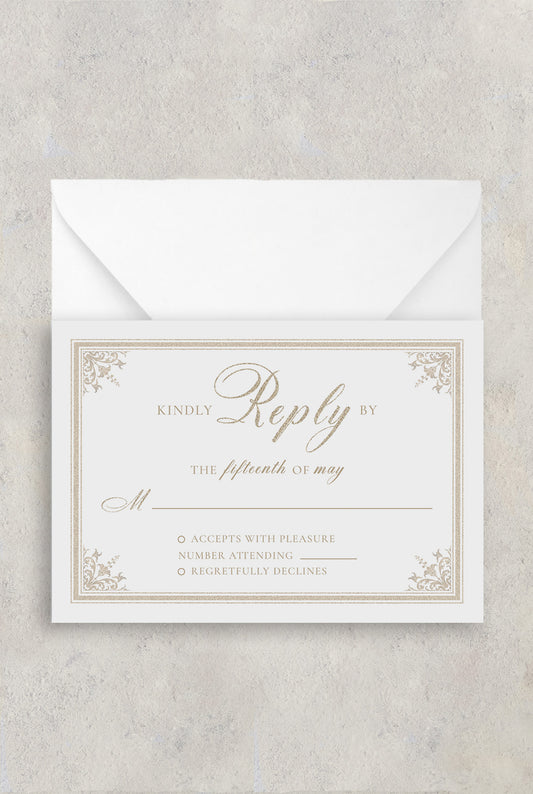 OLD STATE CAPITOL BATON ROUGE WEDDING RSVP CARD WITH ENVELOPES