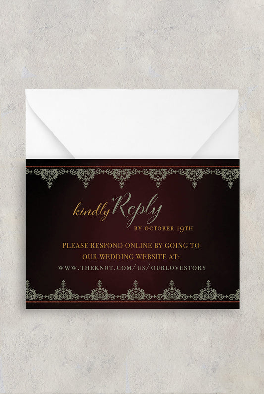 BRIAR'S SUITE DOUBLE-SIDED RSVP CARD WITH ENVELOPES