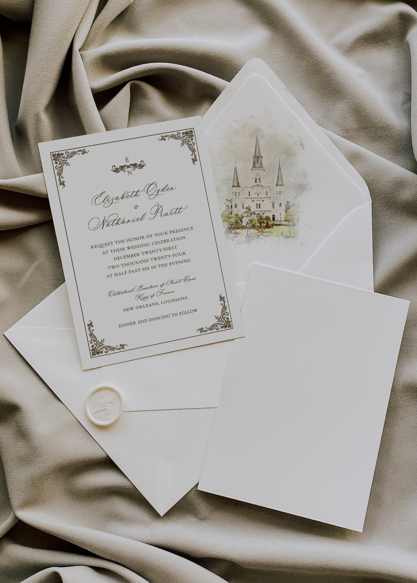 ST. LOUIS CATHEDRAL NEW ORLEANS ENVELOPE LINER