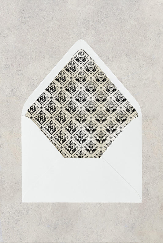 BLACK & GOLD ANTIQUE ENVELOPE LINER