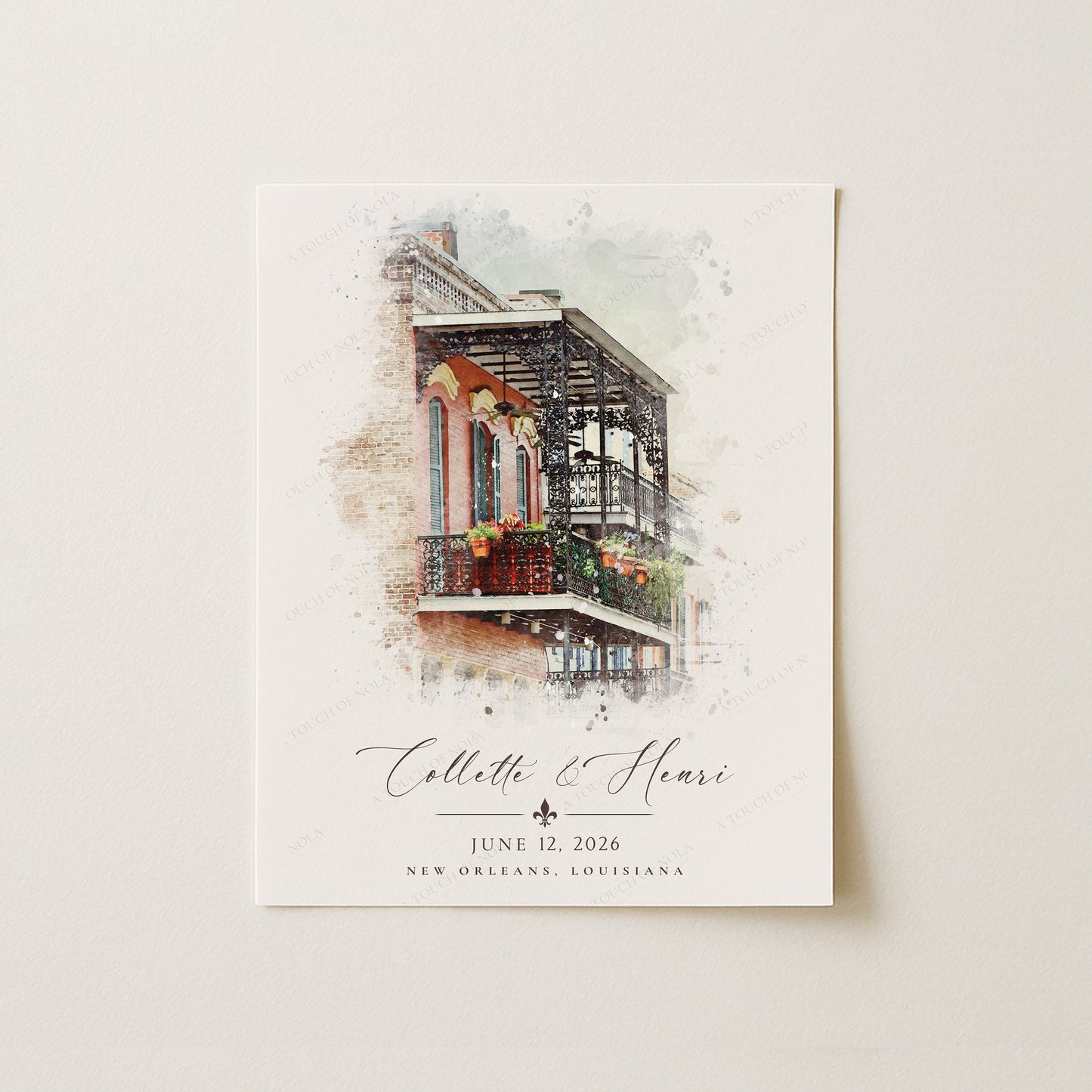 Wrought Iron Balcony Venue Illustration