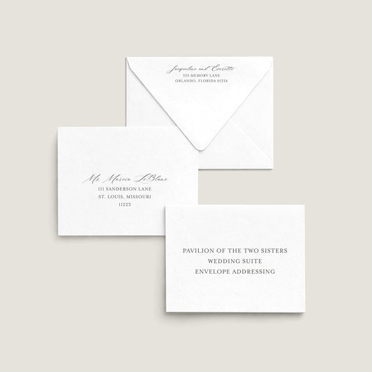 PAVILION OF THE TWO SISTERS ENVELOPE ADDRESSING