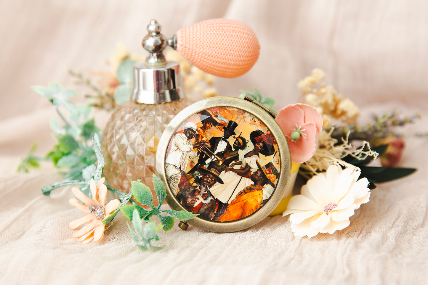 NEW ORLEANS AFRICAN AMERICAN HERITAGE COMPACT MIRROR