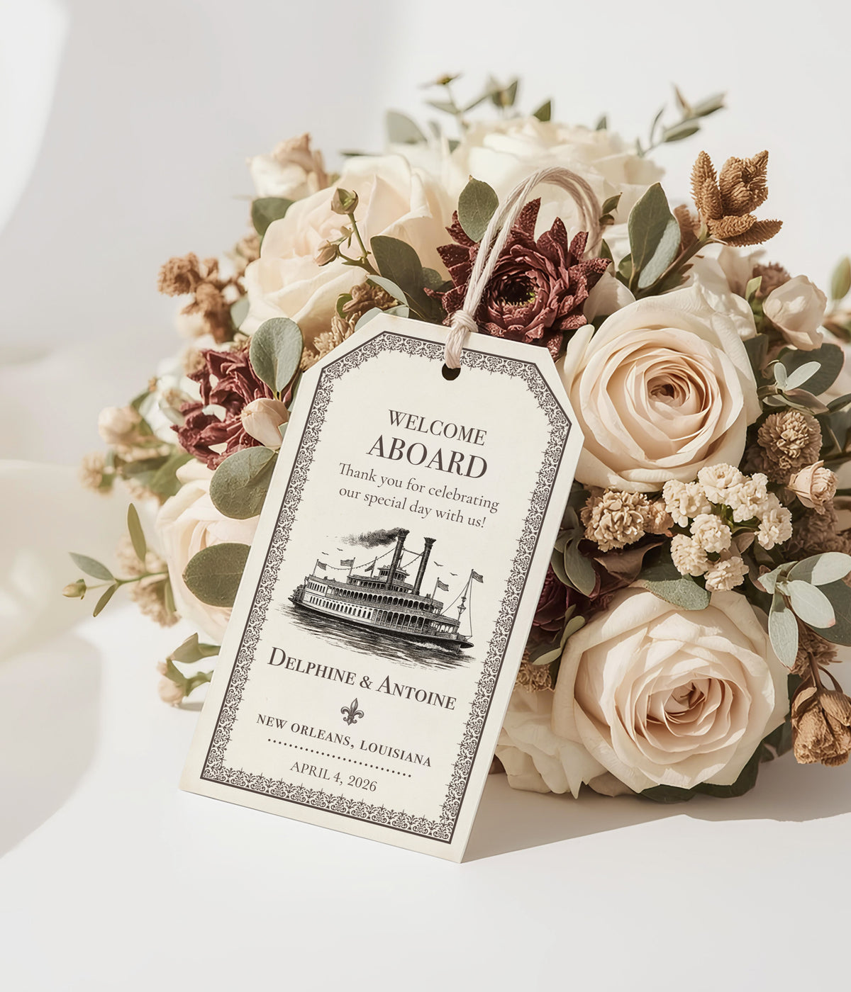 NEW ORLEANS RIVERBOAT THANK YOU GIFT TAG