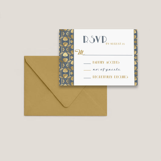 THE TERMINAL NEW ORLEANS DOUBLE-SIDED RSVP CARD WITH ENVELOPES