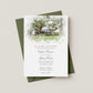 AUDUBON CLUBHOUSE NEW ORLEANS WEDDING INVITATION WITH ENVELOPES