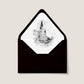 BLACK & WHITE ST. LOUIS CATHEDRAL NEW ORLEANS WEDDING ENVELOPE LINER