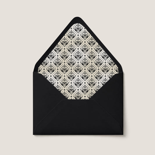 BLACK & GOLD ANTIQUE ENVELOPE LINER