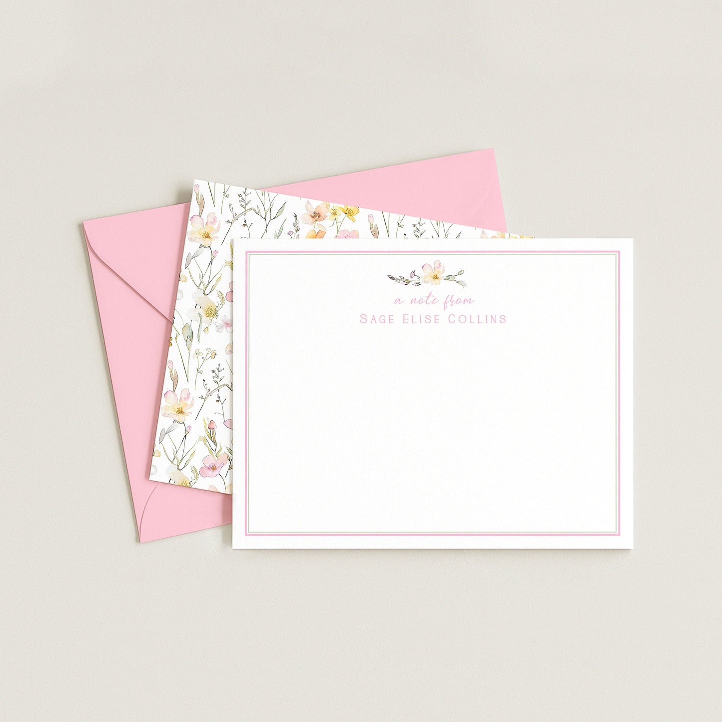 SUMMER FLORAL NOTECARD