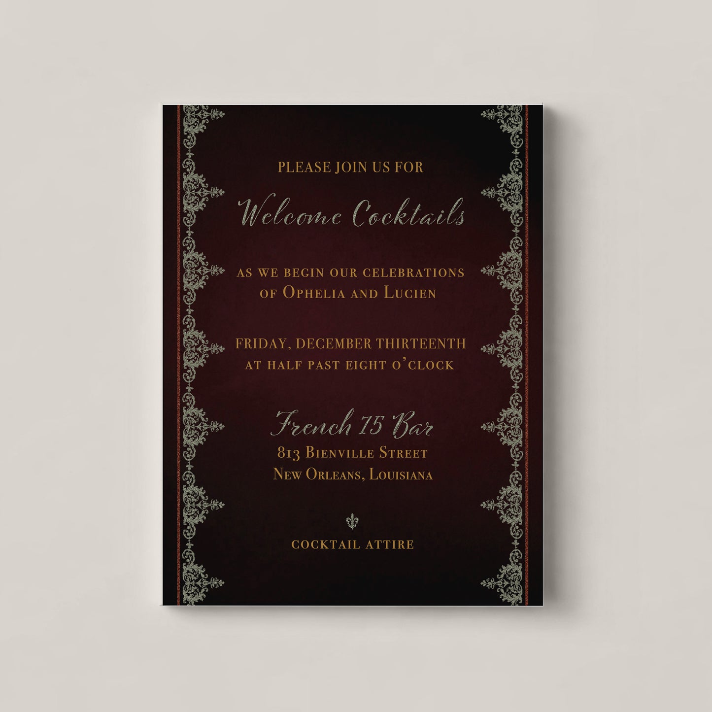 BRIAR'S SUITE DETAILS CARD