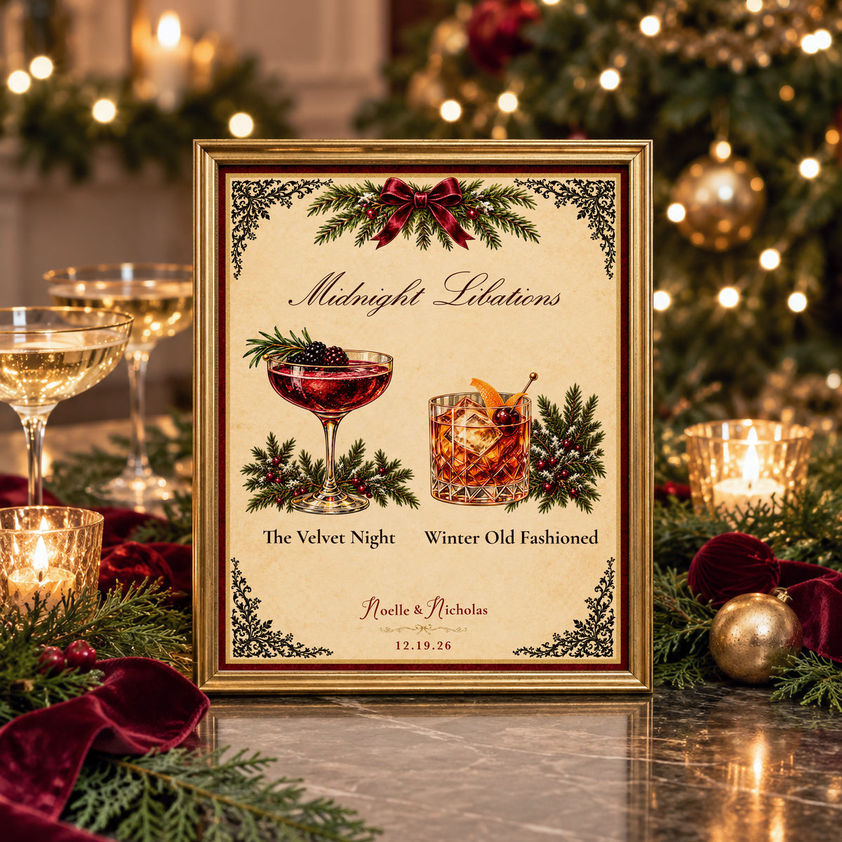 CHRISTMAS SIGNATURE COCKTAIL SIGN