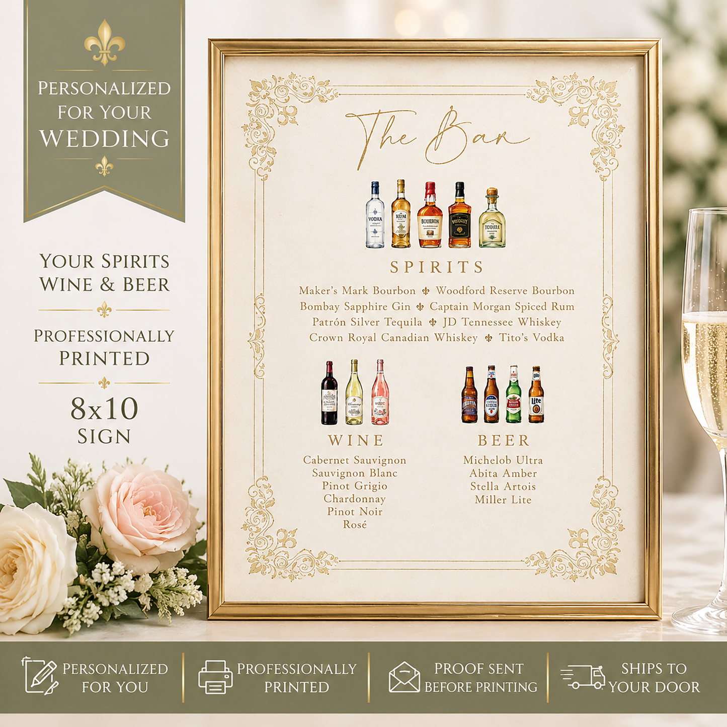 WEDDING BAR MENU SIGN