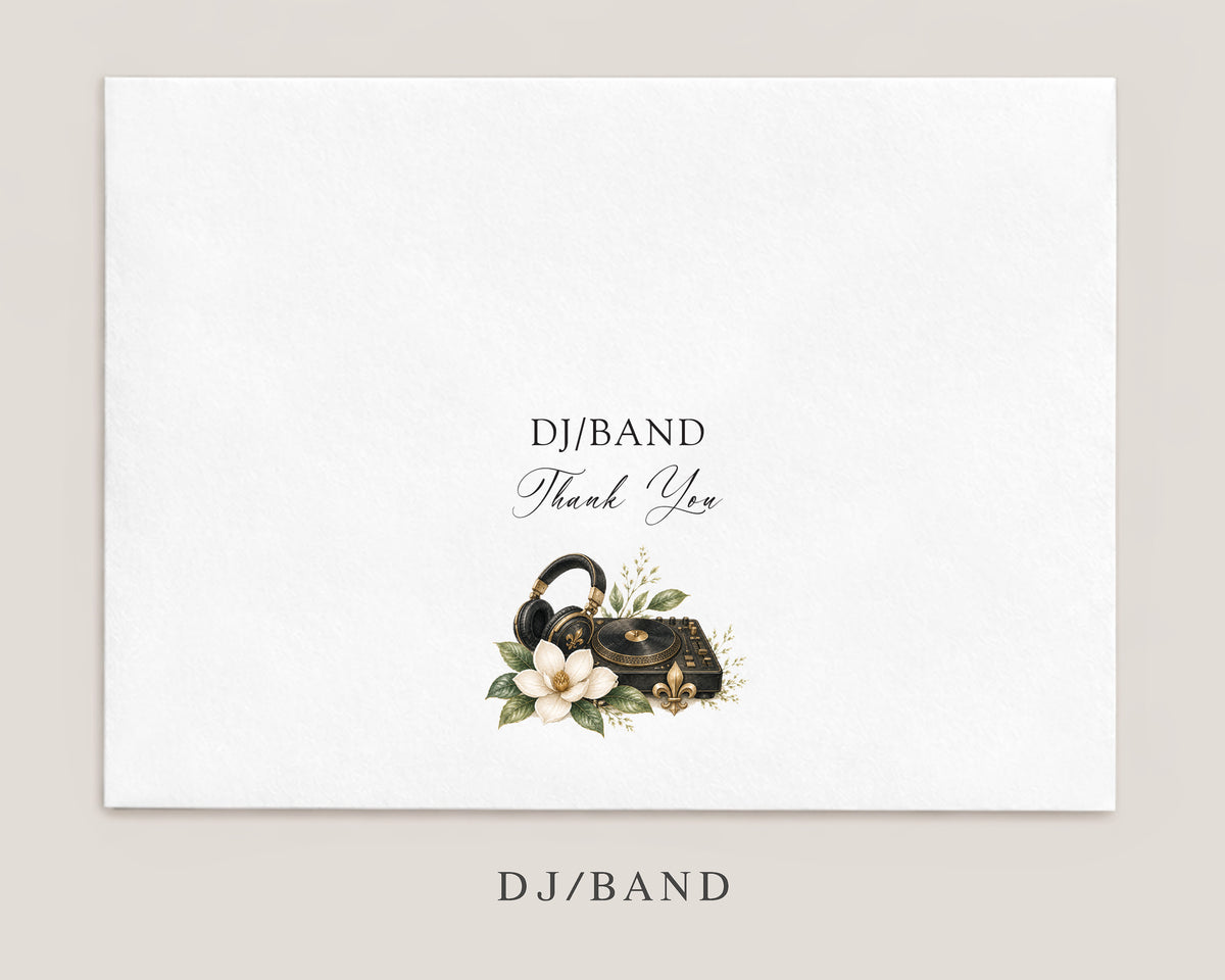 Nola Wedding Vendor Tipping Envelopes