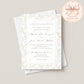 ELEGANT IVORY FLORAL WEDDING INVITATION WITH RSVP CARD