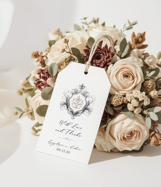 NEW ORLEANS FLEUR DE LIS THANK YOU GIFT TAG