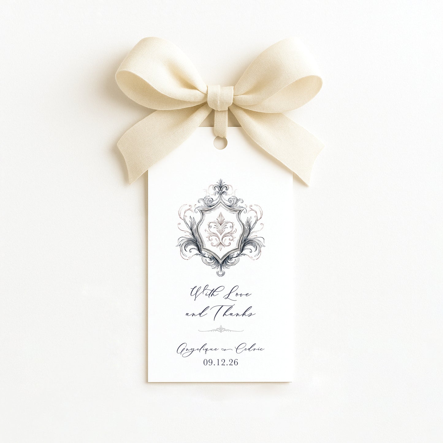 NEW ORLEANS FLEUR DE LIS THANK YOU GIFT TAG