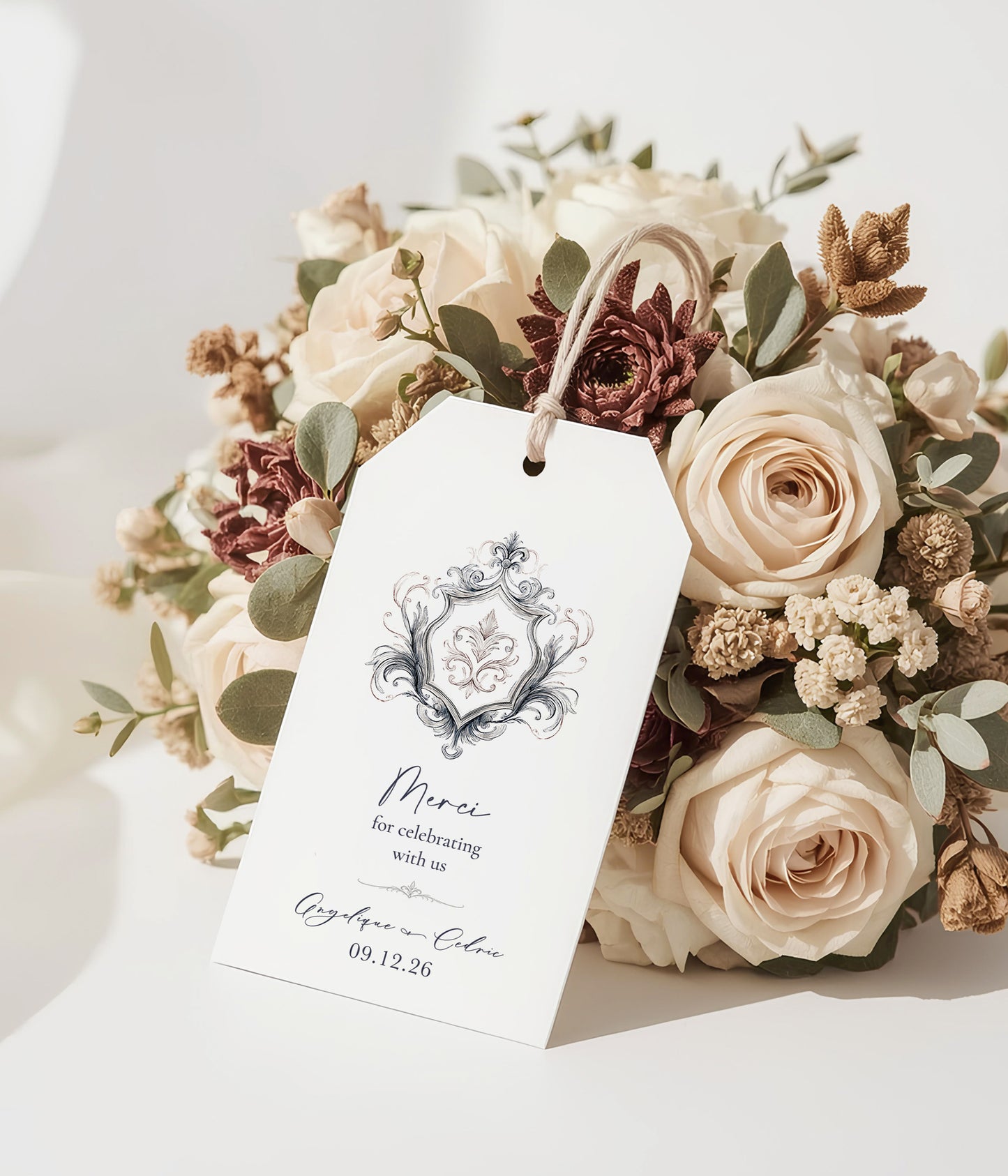 NEW ORLEANS FLEUR DE LIS THANK YOU GIFT TAG