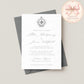FLEUR DE LIS CREST WEDDING INVITATION