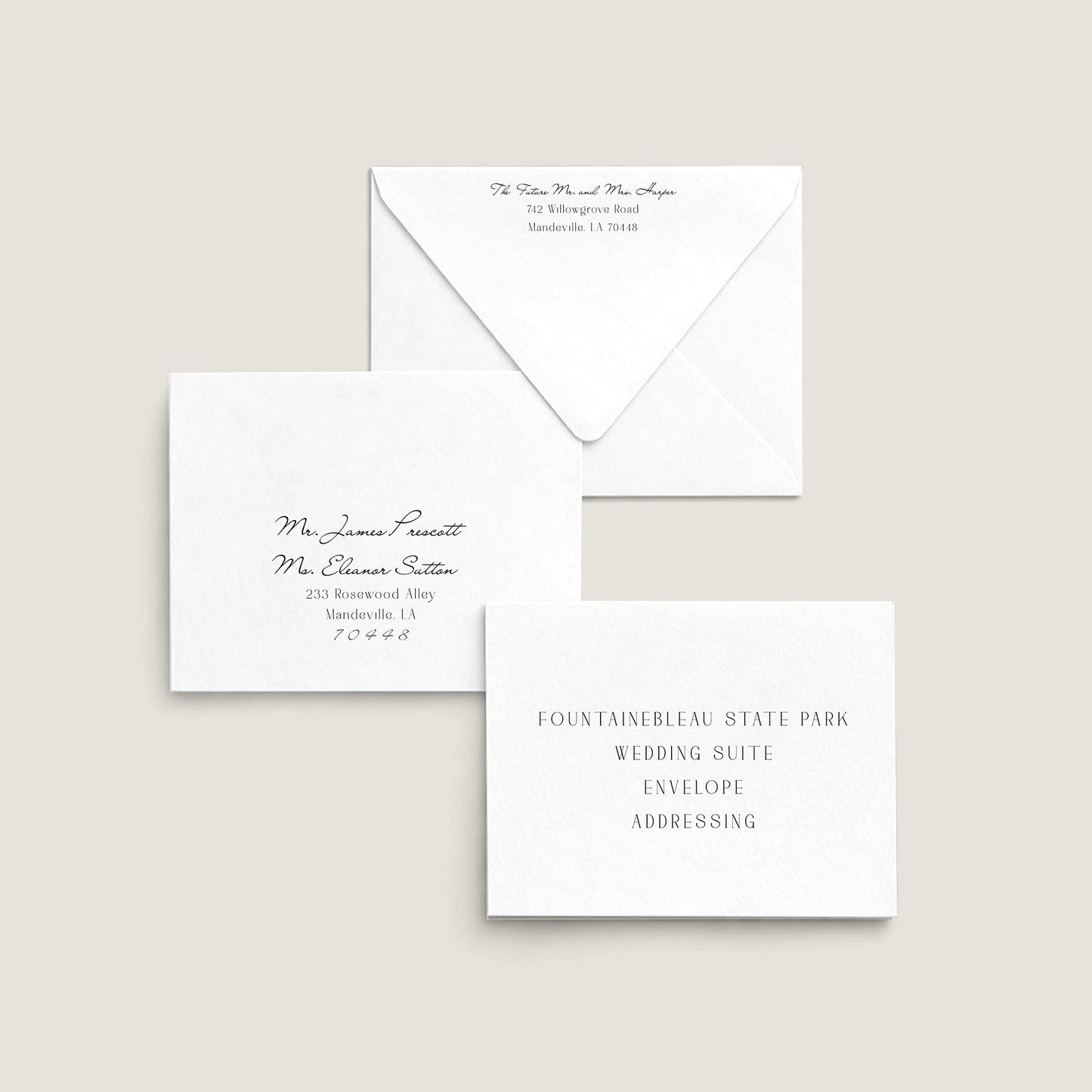 FONTAINEBLEAU STATE PARK ENVELOPE ADDRESSING