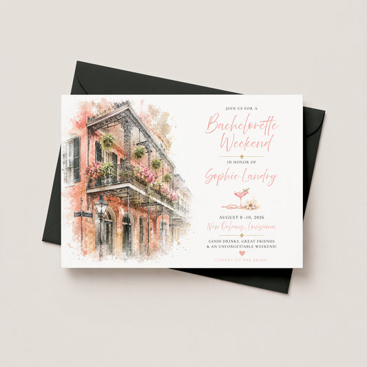 New Orleans Bachelorette Weekend Invitation