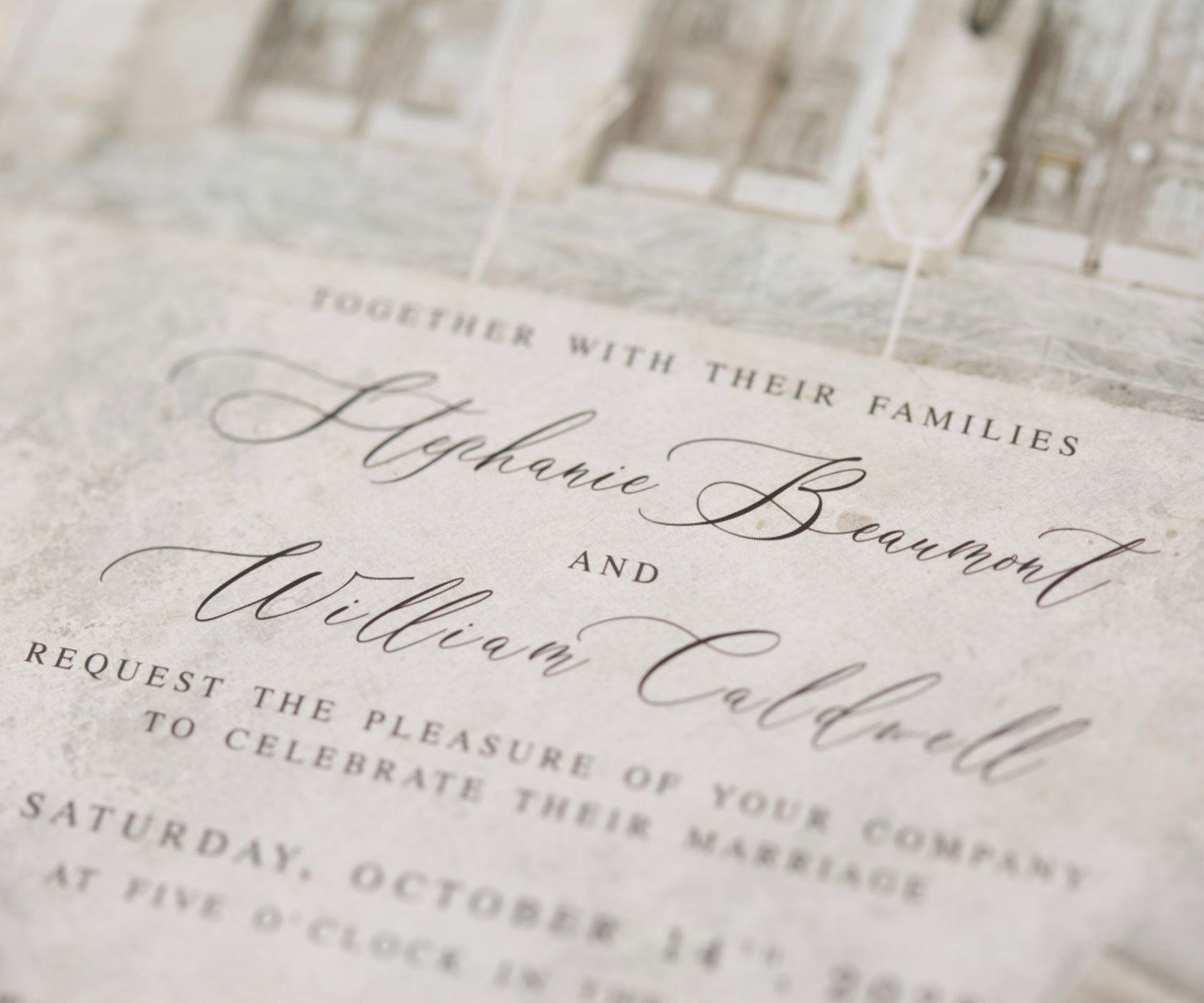 MARIGNY OPERA HOUSE WEDDING INVITATION WITH ENVELOPES