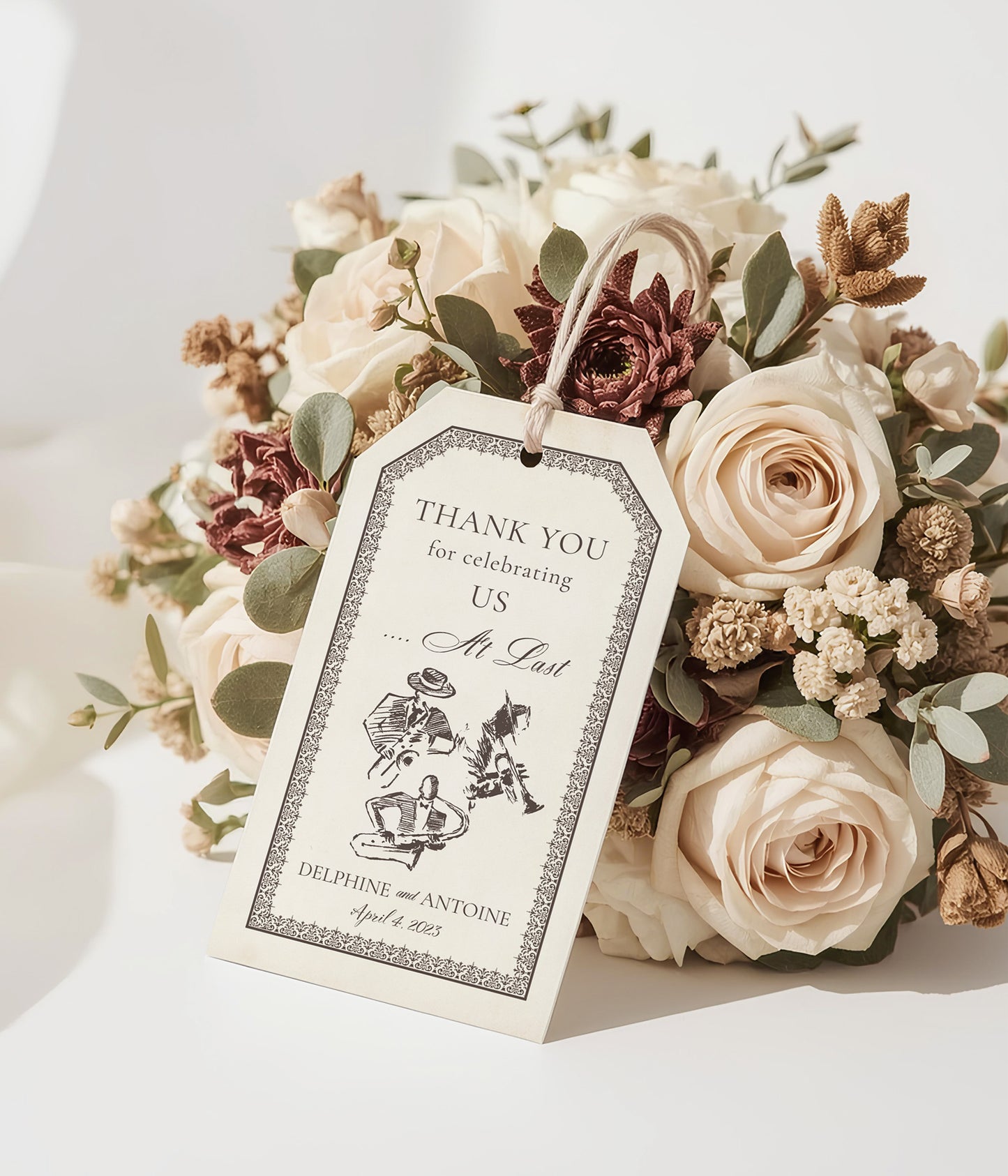 NEW ORLEANS JAZZ MUSICIAN THANK YOU GIFT TAG