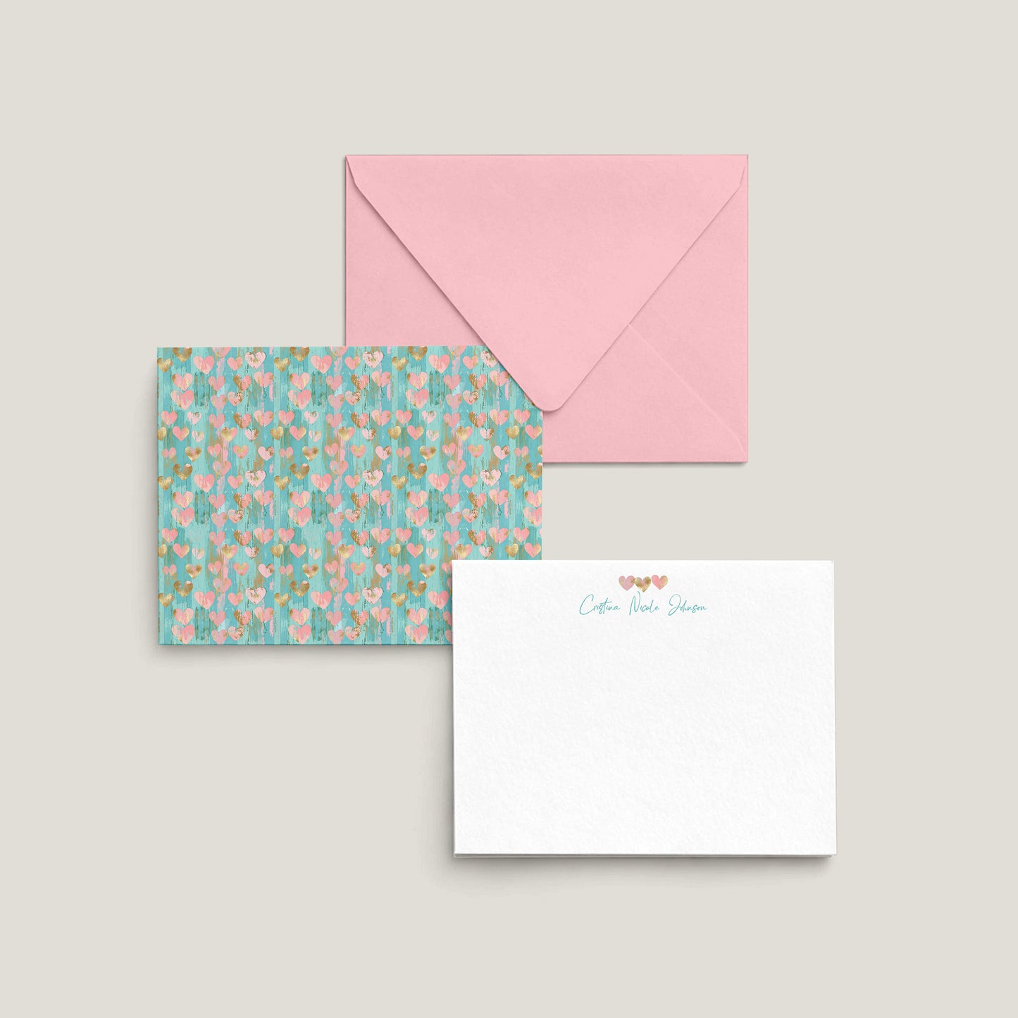 TURQUOISE LOVE NOTECARD