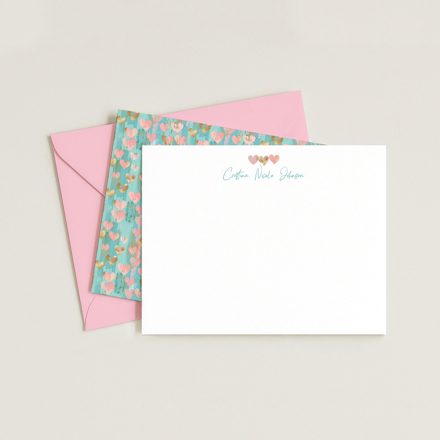TURQUOISE LOVE NOTECARD