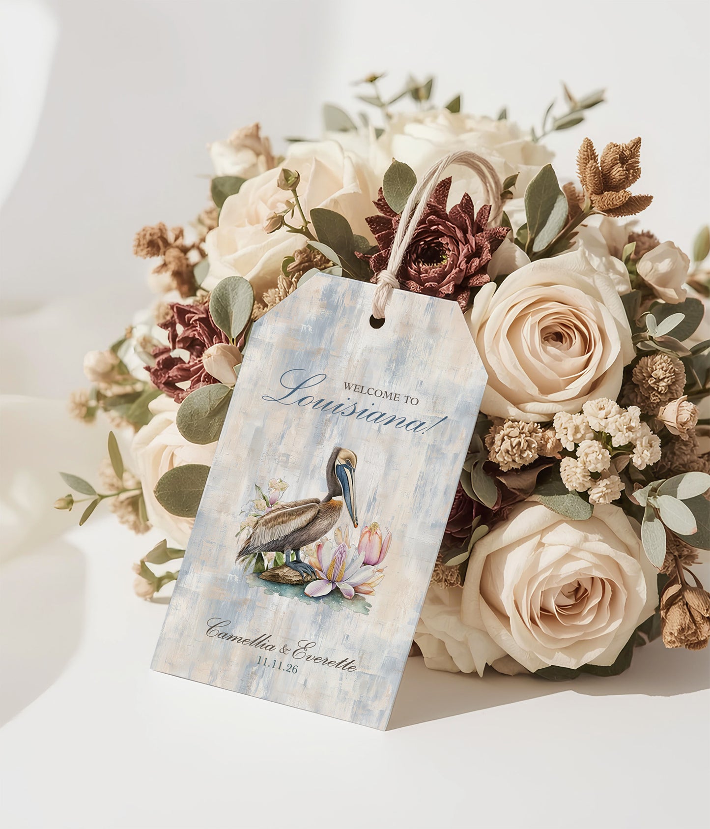 LOUISIANA BROWN PELICAN THANK YOU GIFT TAG