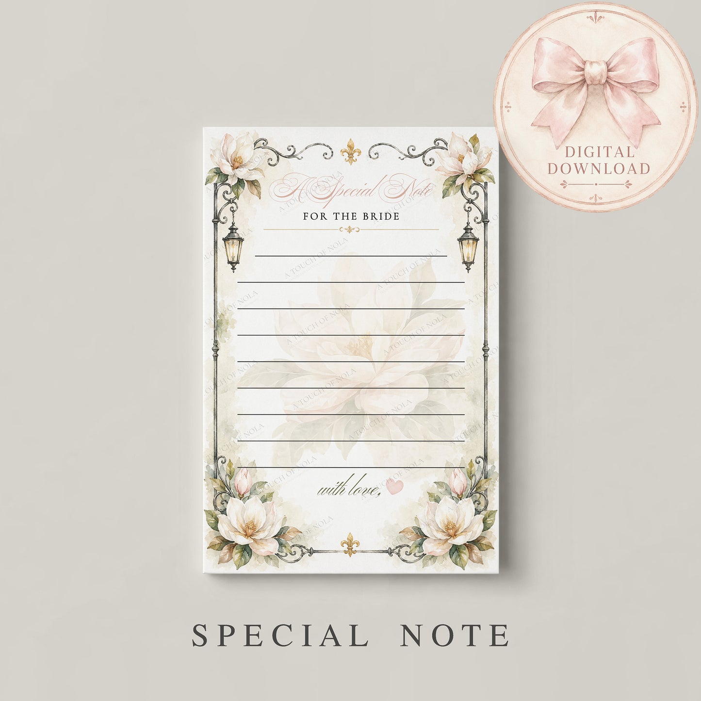SOUTHERN MAGNOLIA BRIDAL SHOWER INVITATION SUITE