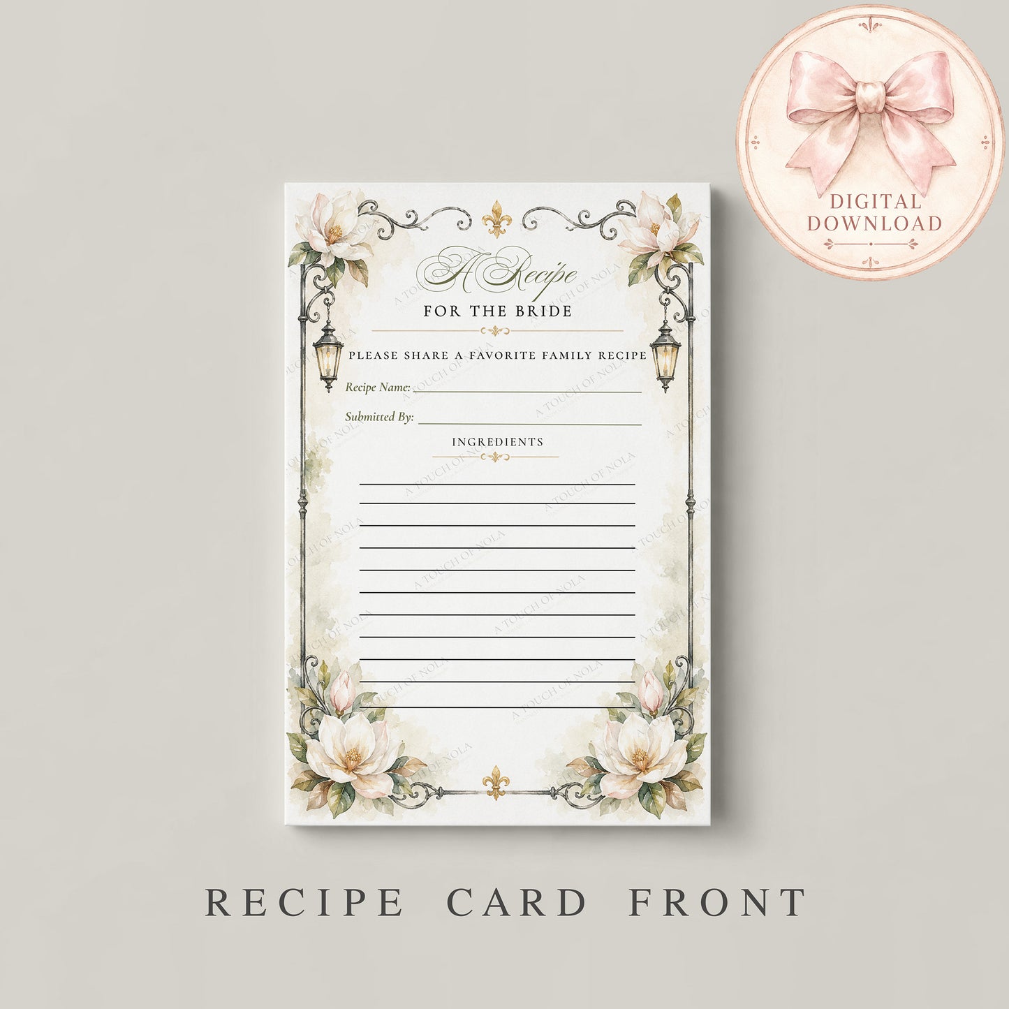 SOUTHERN MAGNOLIA BRIDAL SHOWER INVITATION SUITE