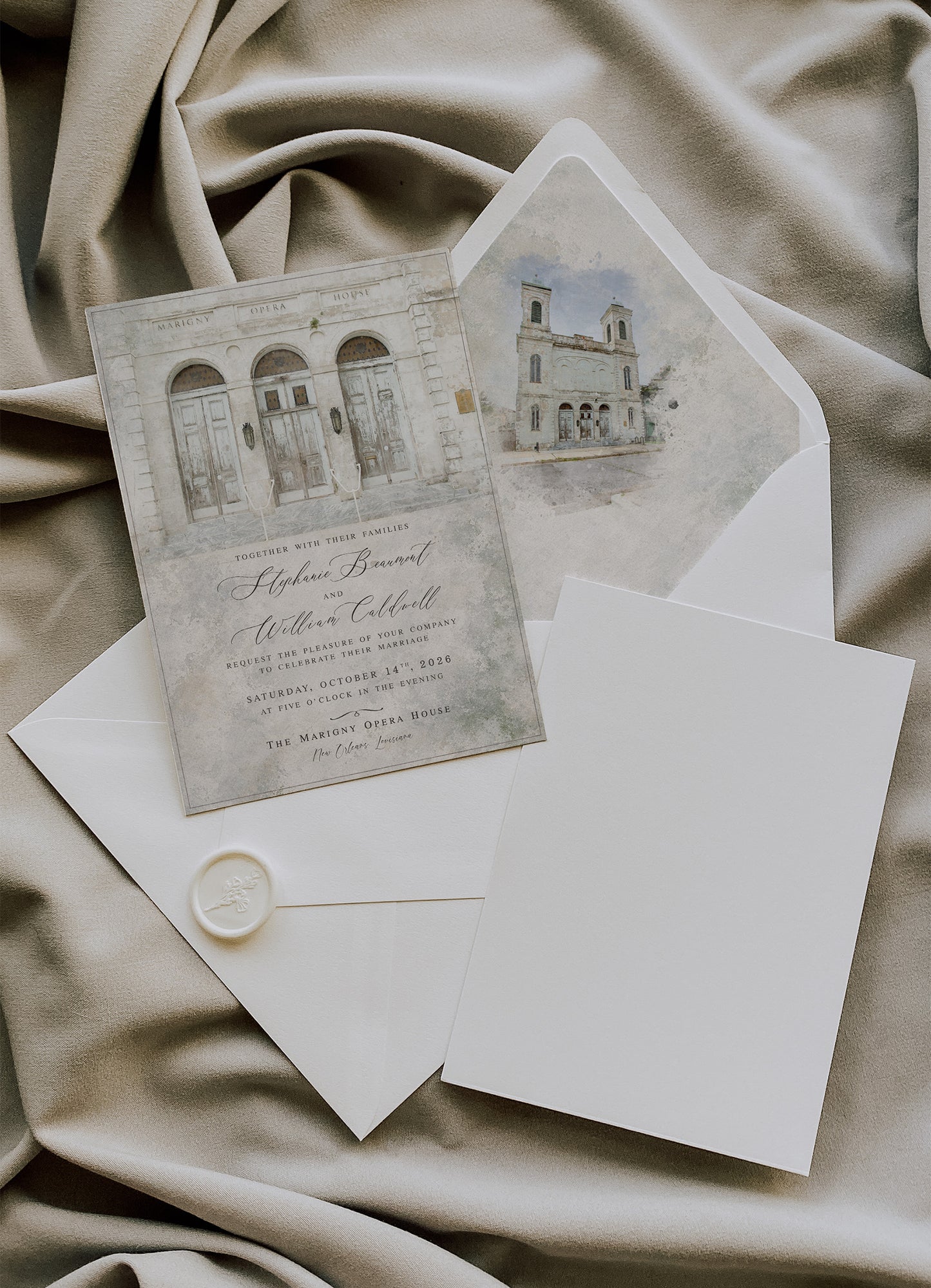 MARIGNY OPERA HOUSE WEDDING ENVELOPE LINER