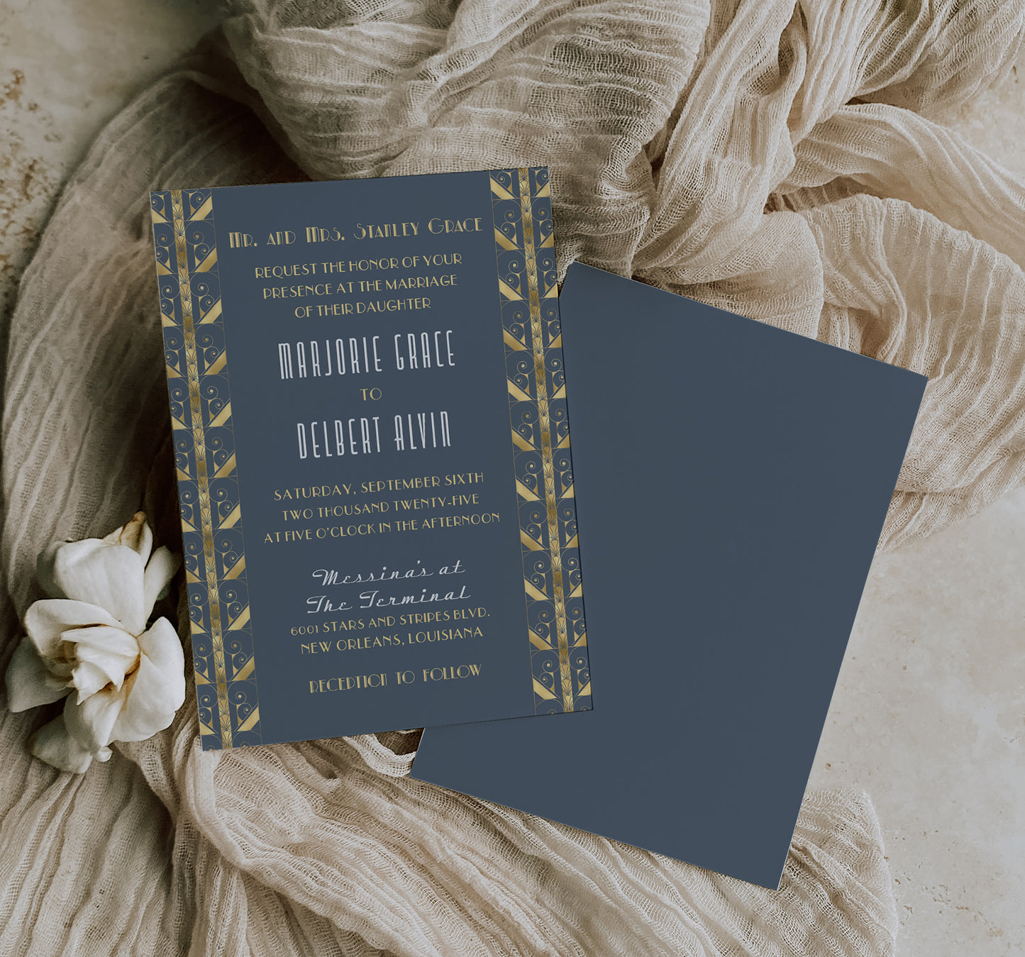 THE TERMINAL DOUBLE-SIDED INVITATION WITH ENVELOPES