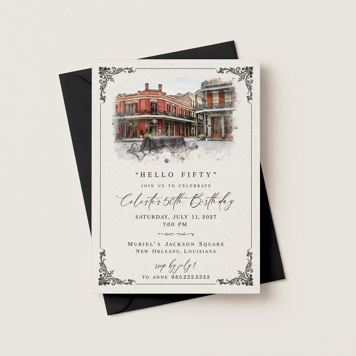 MURIEL'S NEW ORLEANS BIRTHDAY PARTY INVITATION