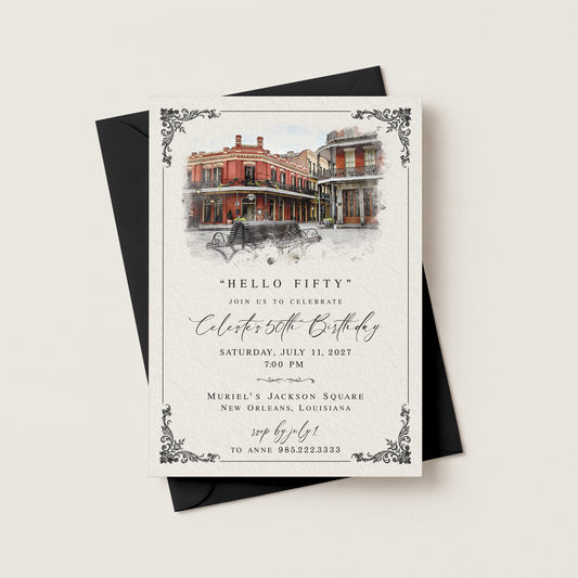 MURIEL'S NEW ORLEANS BIRTHDAY PARTY INVITATION