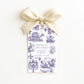 NEW ORLEANS TOILE DE JOUY THANK YOU GIFT TAG