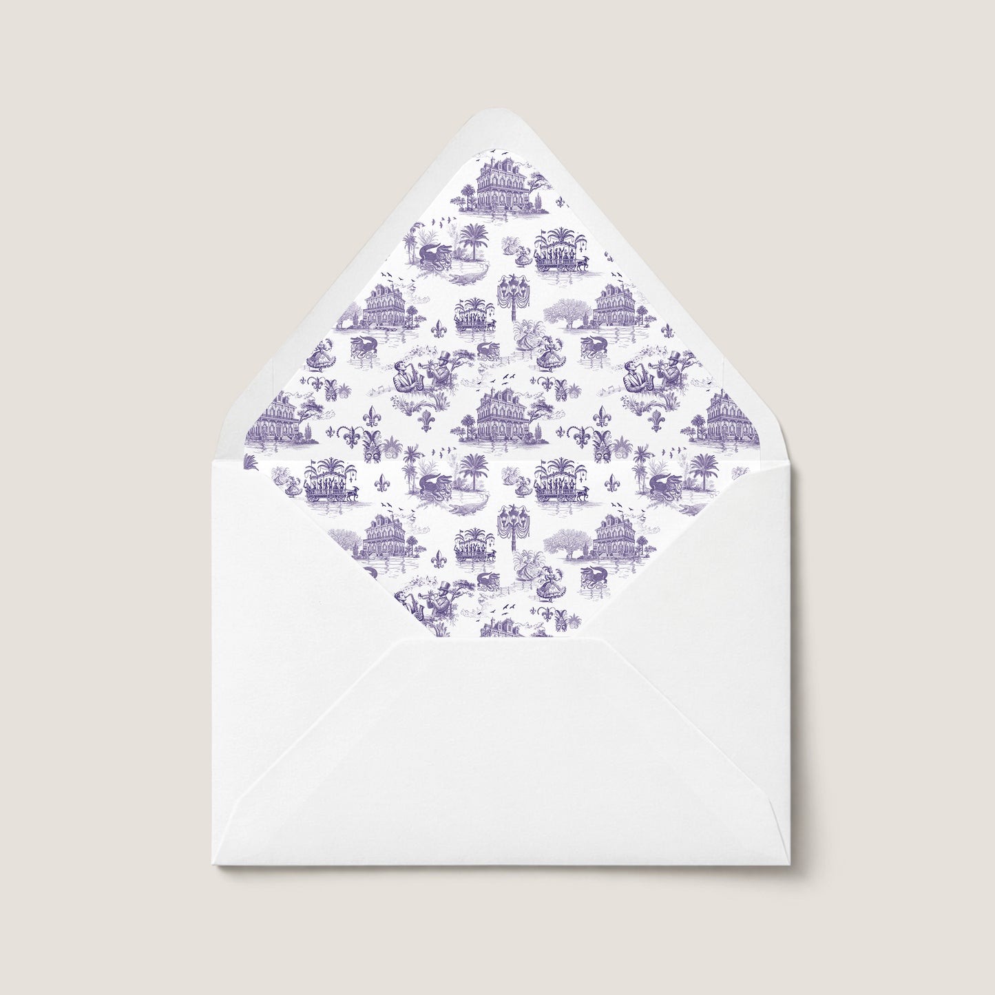 NEW ORLEANS TOILE DE JOUY ENVELOPE LINER