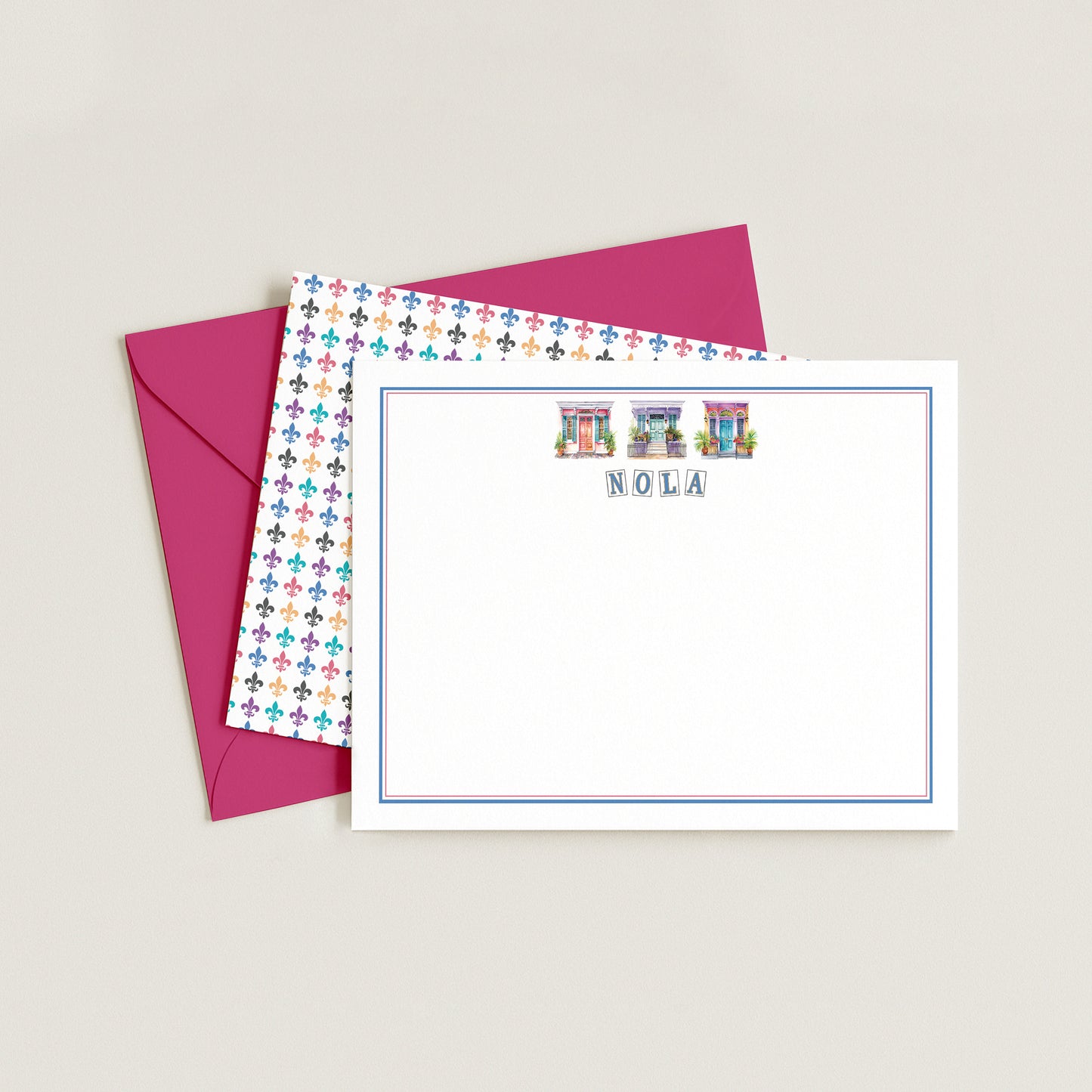 TILED NOLA SHOTGUN HOUSE NOTECARD