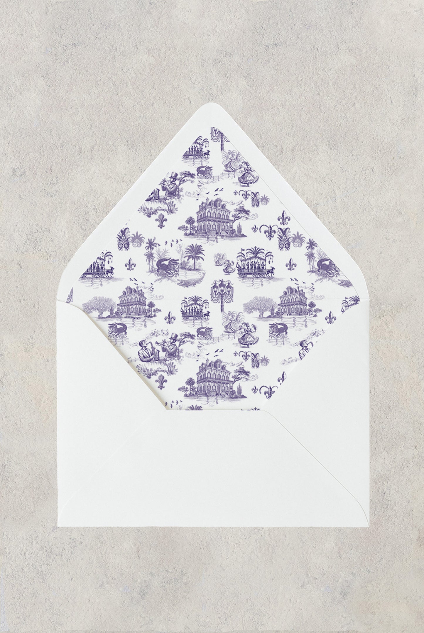 NEW ORLEANS TOILE DE JOUY ENVELOPE LINER