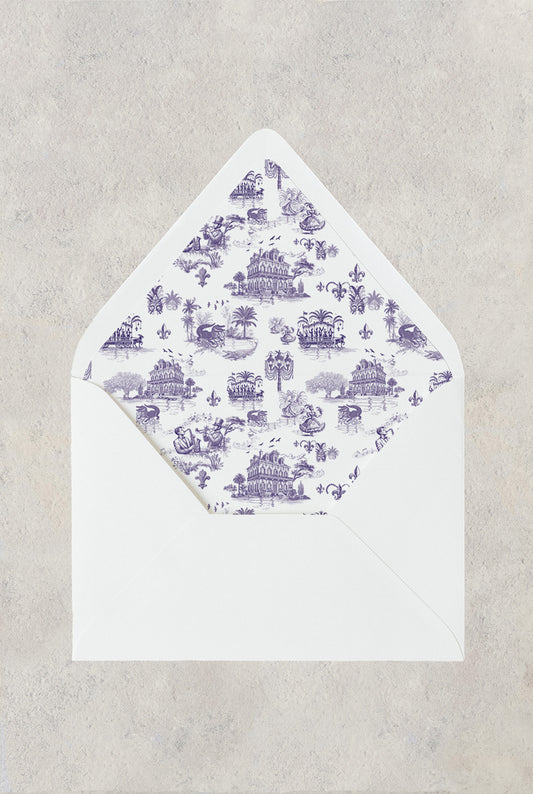 NEW ORLEANS TOILE DE JOUY ENVELOPE LINER