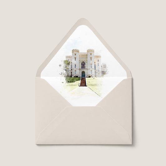 OLD STATE CAPITOL BATON ROUGE WEDDING ENVELOPE LINER