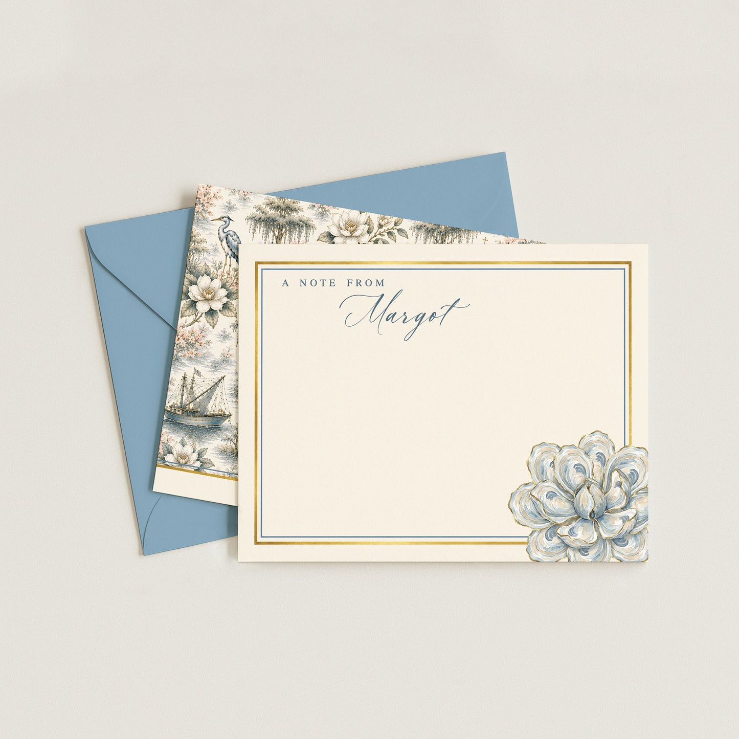 LOUISIANA OYSTER MAGNOLIA NOTECARD