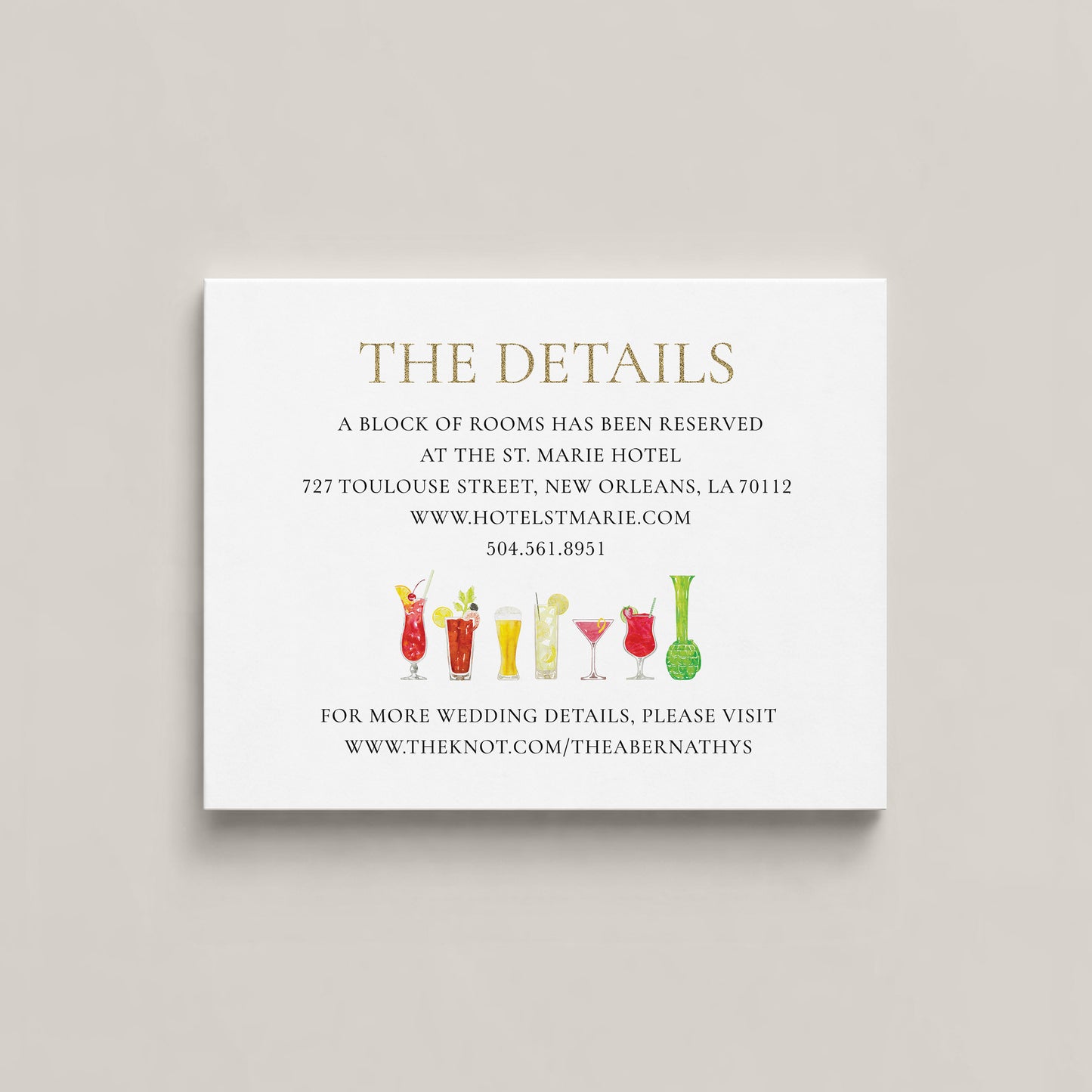 PAT O'BRIEN'S NEW ORLEANS DETAILS CARD