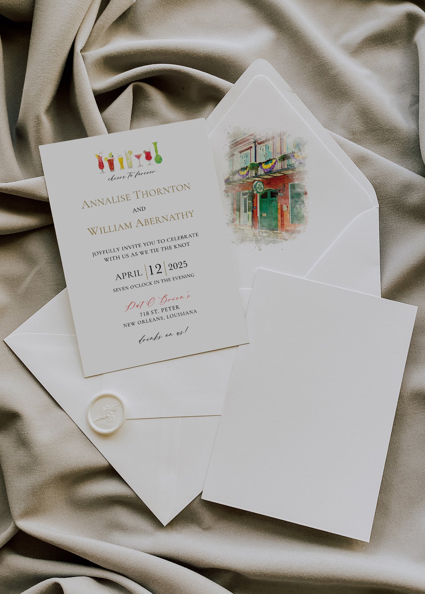 PAT O'BRIEN'S NEW ORLEANS ENVELOPE LINER